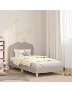 Struttura letto bambini con testata Grigio chiaro 80 x 160 cm