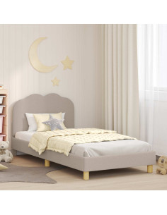 Struttura letto bambini con testata Grigio chiaro 80 x 200 cm