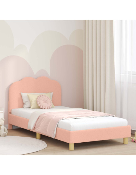 Struttura letto bambini con testata Rosa 90 x 200 cm