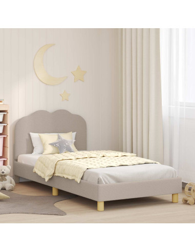 Struttura letto bambini con testata Grigio chiaro 90 x 200 cm