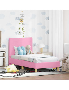 Struttura letto per bambini con testata Rosa 70 x 140 cm