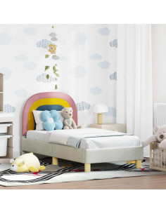 Struttura letto per bambini con testata Crema 70 x 140 cm