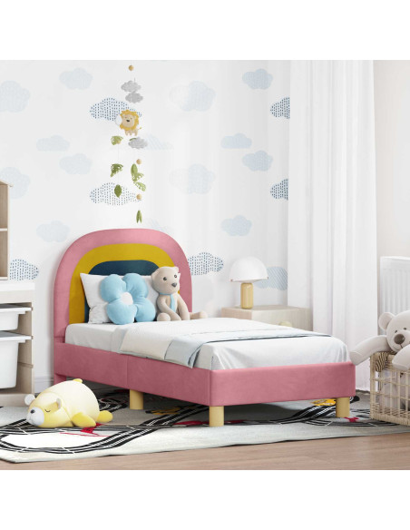 Struttura letto per bambini con testata Rosa 70 x 140 cm