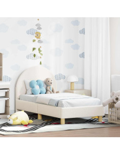 Struttura letto per bambini con testata Crema 70 x 140 cm