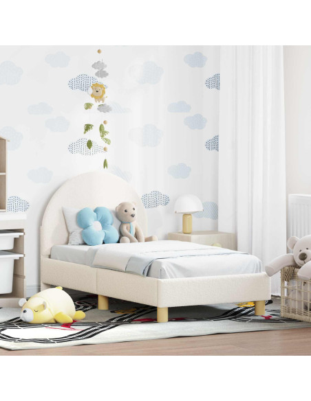 Struttura letto per bambini con testata Crema 70 x 140 cm