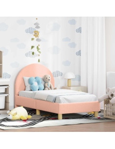Struttura letto per bambini con testata Rosa 70 x 140 cm