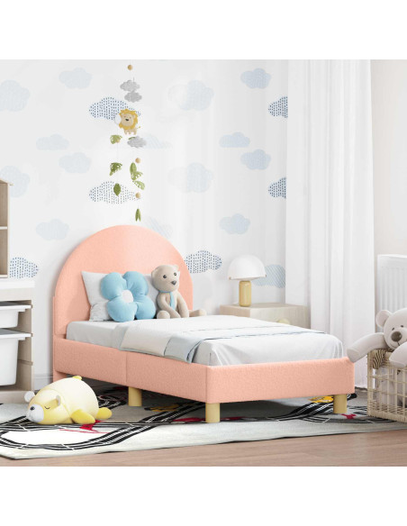Struttura letto per bambini con testata Rosa 70 x 140 cm