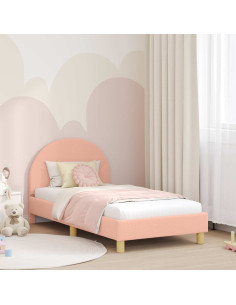 Struttura letto bambini con testata Rosa 80 x 160 cm