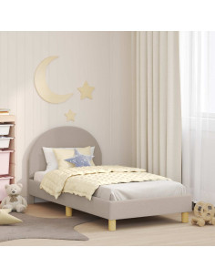 Struttura letto bambini con testata Grigio chiaro 80 x 160 cm
