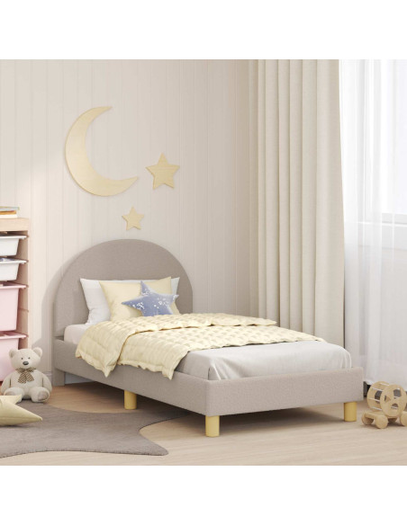Struttura letto bambini con testata Grigio chiaro 80 x 160 cm