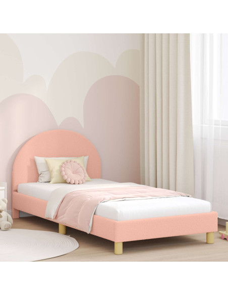 Struttura letto bambini con testata Rosa 80 x 200 cm