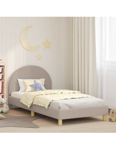Struttura letto bambini con testata Grigio chiaro 80 x 200 cm