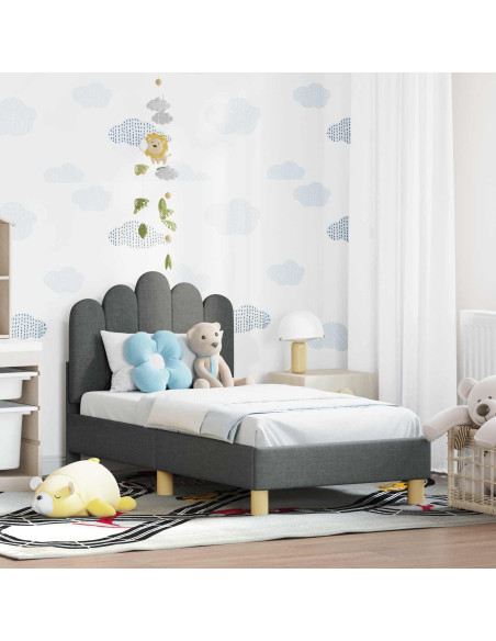Struttura letto per bambini con testata Grigio scuro