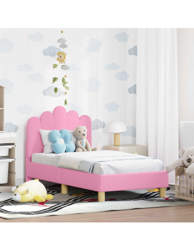 Struttura letto per bambini con testata Rosa 70 x 140 cm