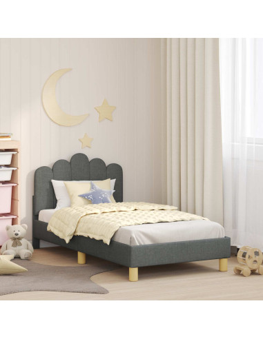Struttura letto bambini con testata Grigio scuro 80 x 160 cm