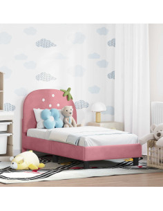 Struttura letto per bambini con testata Rosa 70 x 140 cm