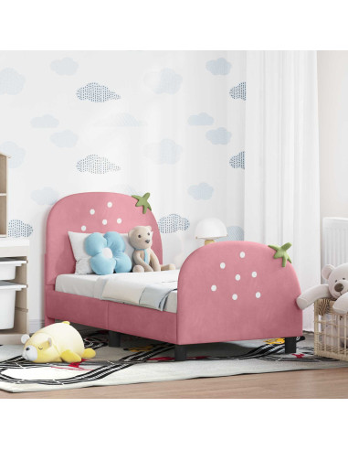 Struttura letto per bambini con testata Rosa 70 x 140 cm