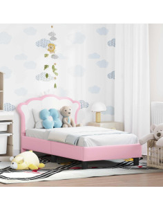 Struttura letto per bambini con testata Rosa 70 x 140 cm PU