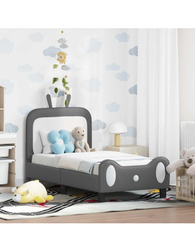 Struttura letto per bambini con testata Grigio chiaro PU