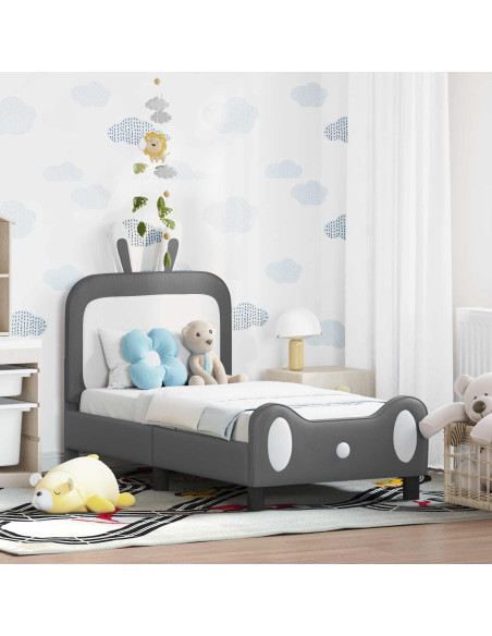 Struttura letto per bambini con testata Grigio chiaro PU