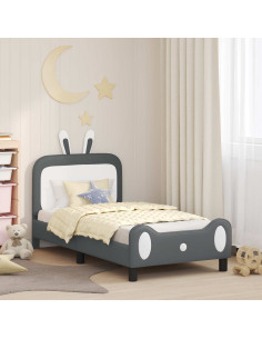 Struttura letto bambini con testata Grigio chiaro 80 x 160 cm