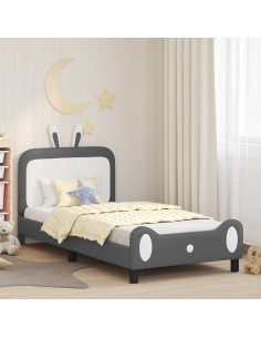 Struttura letto bambini con testata Grigio chiaro 80 x 200 cm