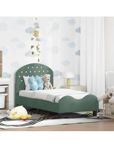 Struttura letto per bambini con testata Verde Mare 70 x 140 cm
