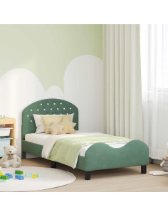 Struttura letto bambini con testata Verde Mare 80 x 160 cm