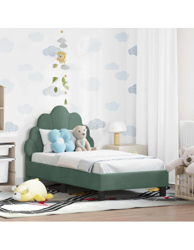 Struttura letto per bambini con testata Verde Mare 70 x 140 cm