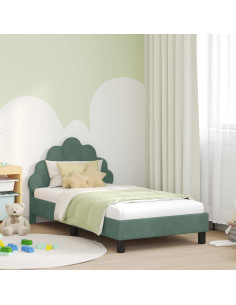 Struttura letto bambini con testata Verde Mare 80 x 160 cm