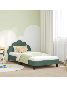 Struttura letto bambini con testata Verde Mare 90 x 200 cm