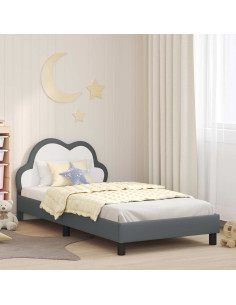 Struttura letto bambini con testata Grigio chiaro 90 x 190 cm