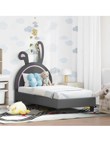Struttura letto per bambini con testata Grigio chiaro PU