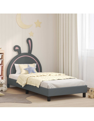 Struttura letto bambini con testata Grigio chiaro 90 x 200 cm