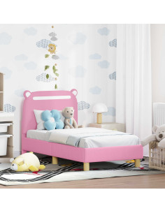 Struttura letto per bambini con testata Rosa 70 x 140 cm