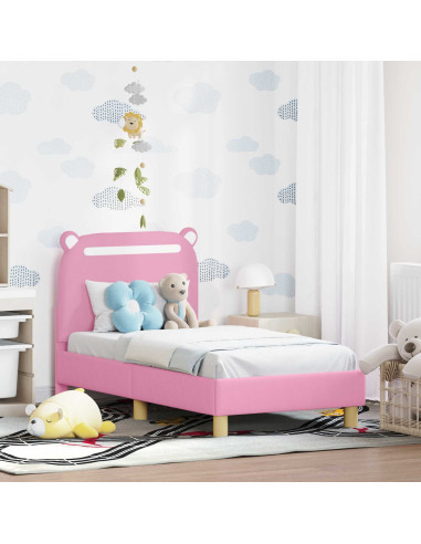Struttura letto per bambini con testata Rosa 70 x 140 cm