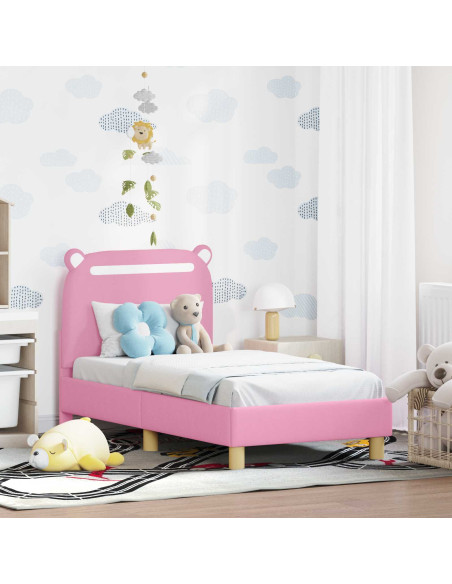 Struttura letto per bambini con testata Rosa 70 x 140 cm