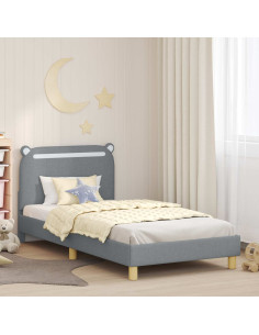 Struttura letto bambini con testata Grigio chiaro 80 x 200 cm