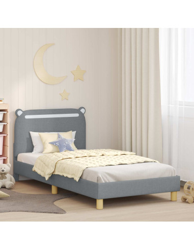 Struttura letto bambini con testata Grigio chiaro 80 x 200 cm