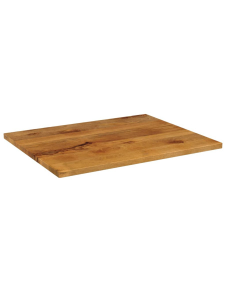 Piano per Tavolo 100x80x2,5cm Rettangolare Legno Massello Mango