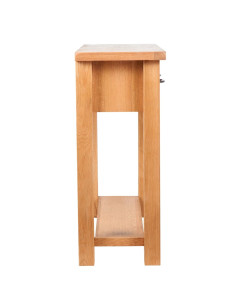 Tavolo Consolle con 2 Cassetti 83x30x73cm in Massello di Rovere