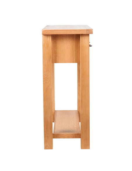 Tavolo Consolle con 2 Cassetti 83x30x73cm in Massello di Rovere