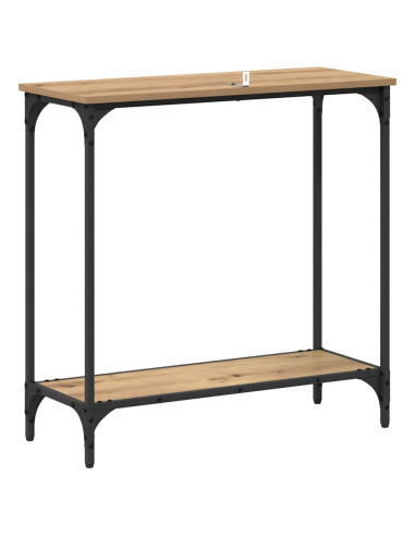Tavolo consolle rovere artigianale 75 x 30.5 x 75 cm