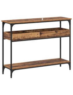 Tavolo consolle con lo scaffale Legno vecchio 100 x 29 x 75 cm