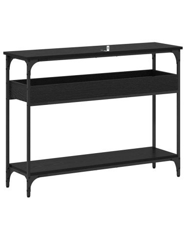 Tavolo consolle Rovere nero 100 x 29 x 75 cm Legno multistrato