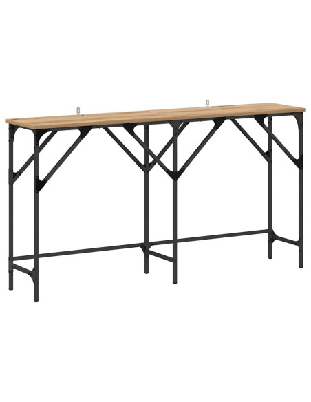 Tavolo consolle rovere artigianale 140 x 29 x 75 cm