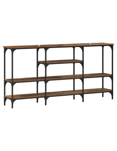 Tavolo consolle con lo scaffale Legno vecchio 160 x 29 x 80 cm