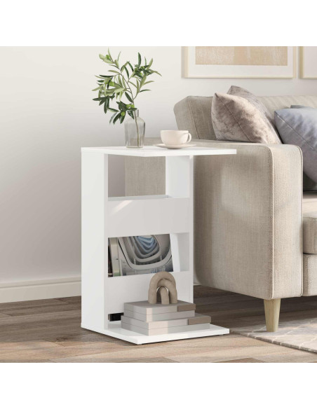Tavolo laterale Bianco 40 x 35 x 60,5 cm Legno multistrato