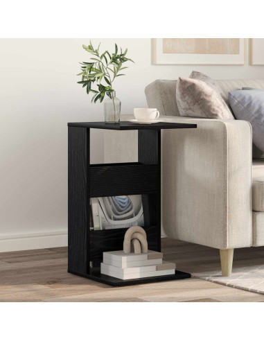 Tavolo laterale Rovere Nero 40 x 35 x 60,5 cm Legno multistrato