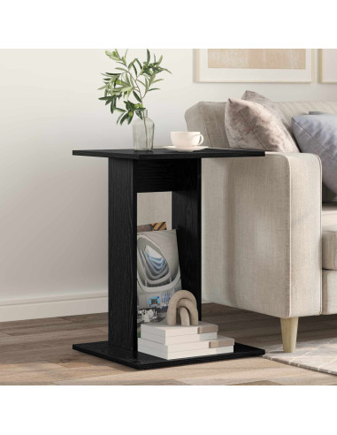 Tavolo laterale Rovere Nero 45 x 40 x 62,5 cm Legno multistrato